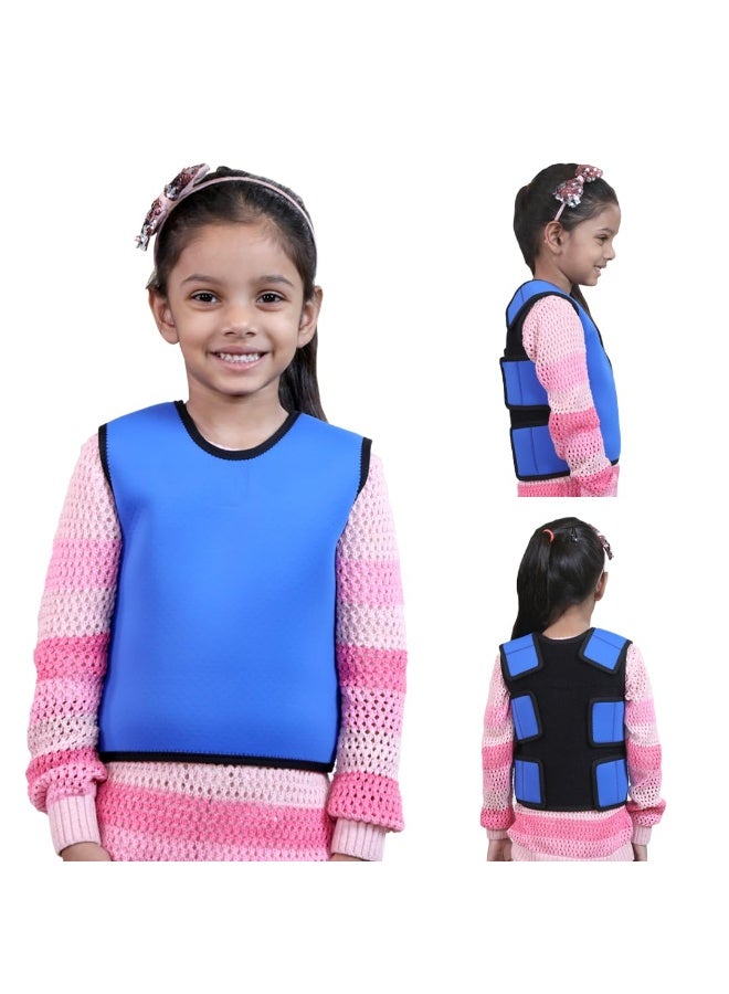 abley's Sensory Compression Vest for Kids | Adjustable Calming Support | Deep Pressure Comfort for Autism, Hyperactivity Mood Processing Issues | Breathable, Form-Fitting | Blue | Small - Image 1